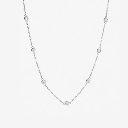 Crystal Choker Necklace - 925 Sterling Silver