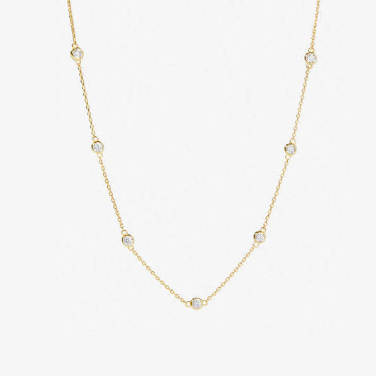 Crystal Choker Necklace - 925 Sterling Silver