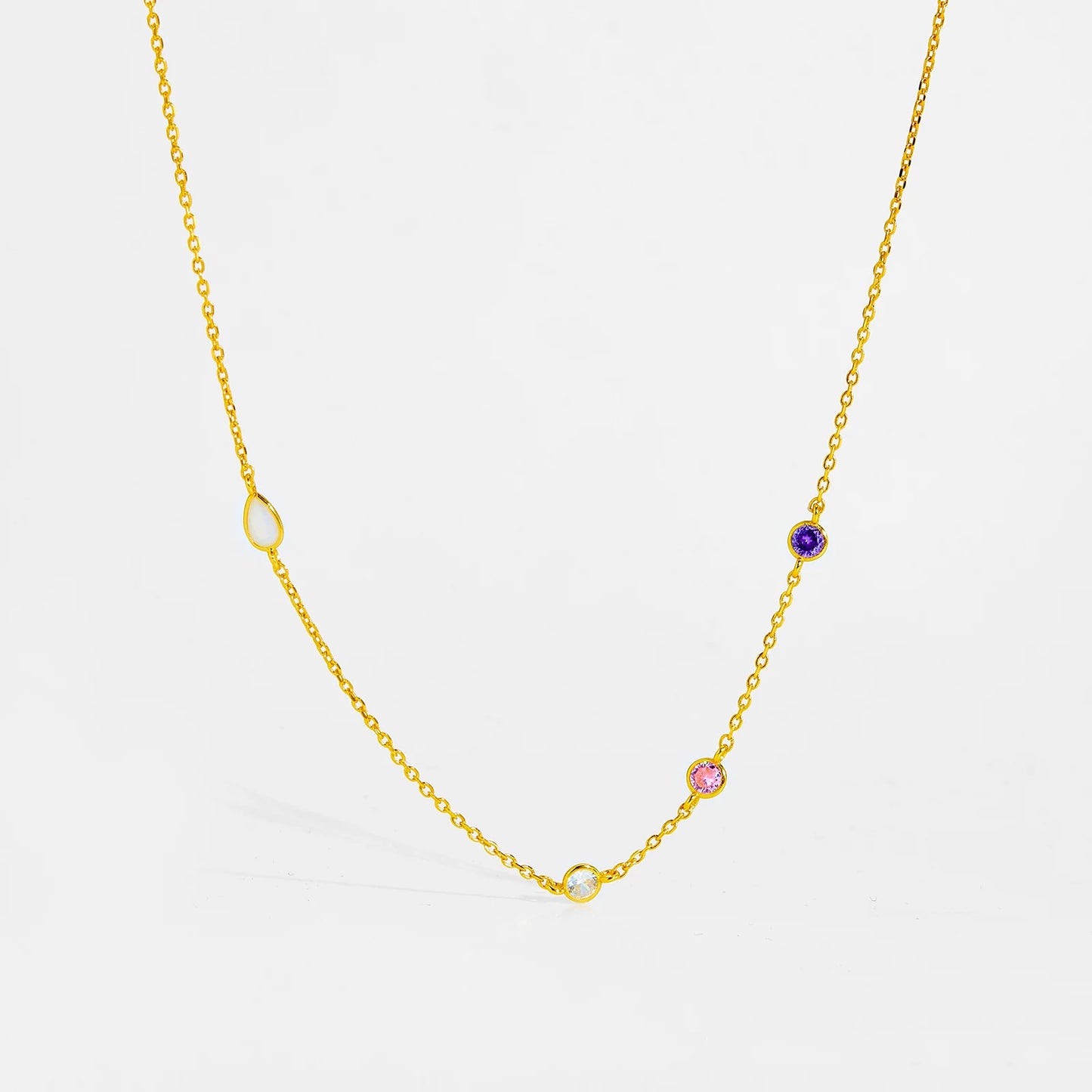 Opalkette - 925 Sterling Silber