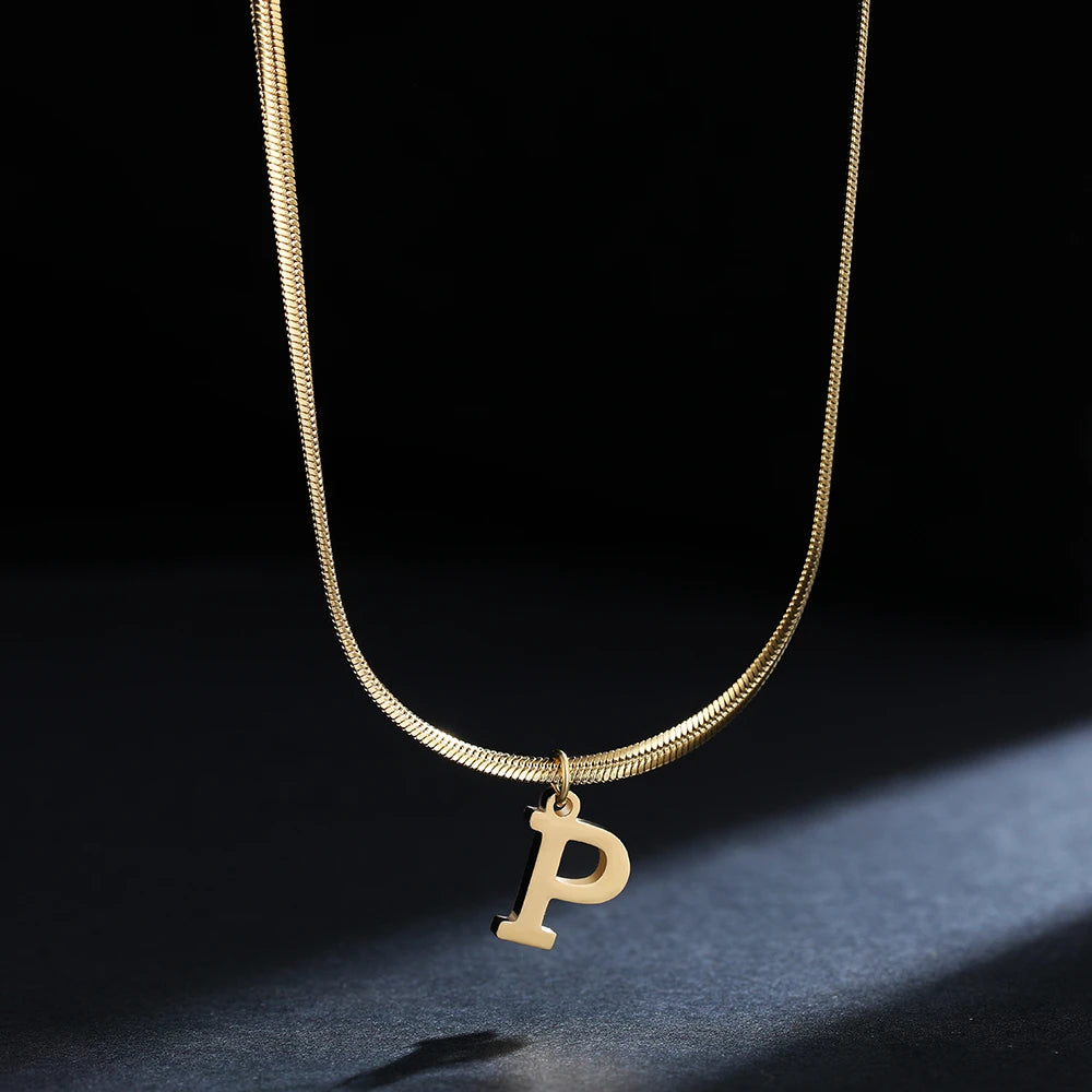 Golden Initial Necklace