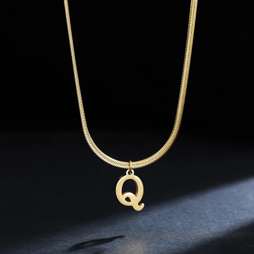 Golden Initial Necklace