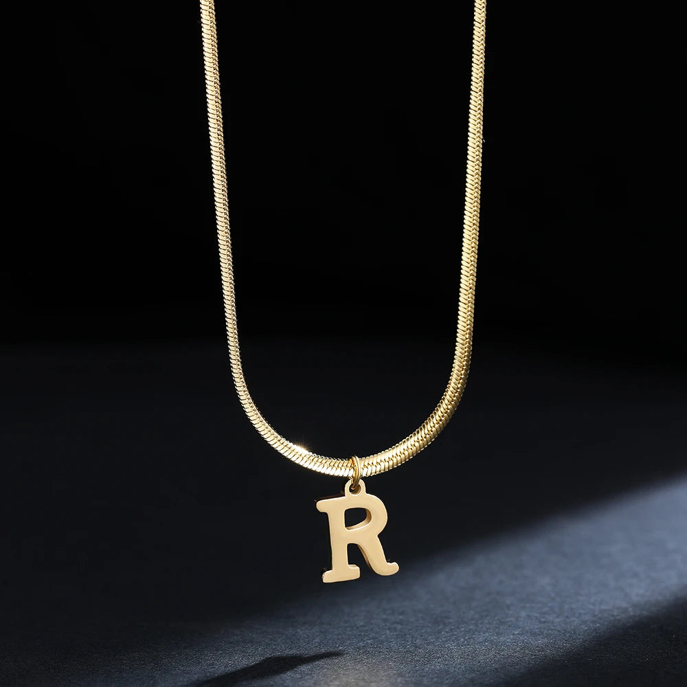 Golden Initial Necklace