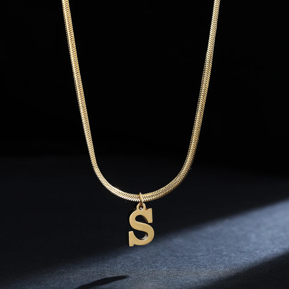 Golden Initial Necklace