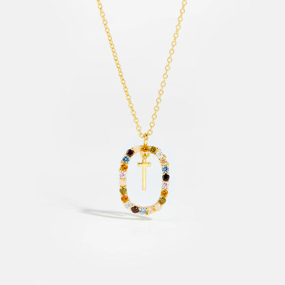 Moissanite Letter Ketting 925 Sterling Zilver