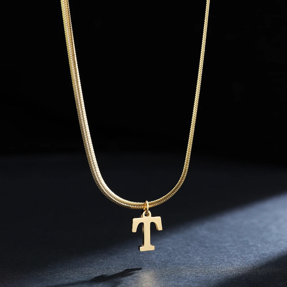 Golden Initial Necklace