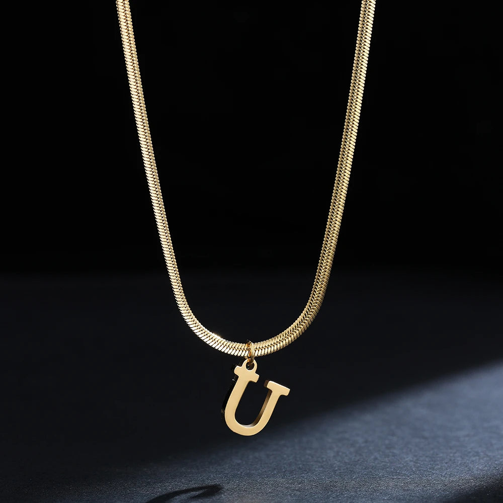 Golden Initial Necklace