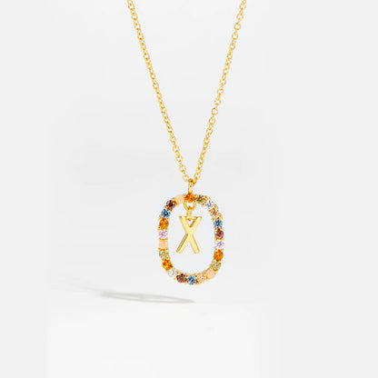 Moissanite Letter Ketting 925 Sterling Zilver