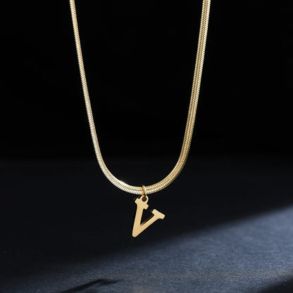 Golden Initial Necklace