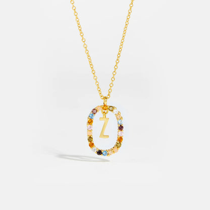 Moissanite Letter Ketting 925 Sterling Zilver