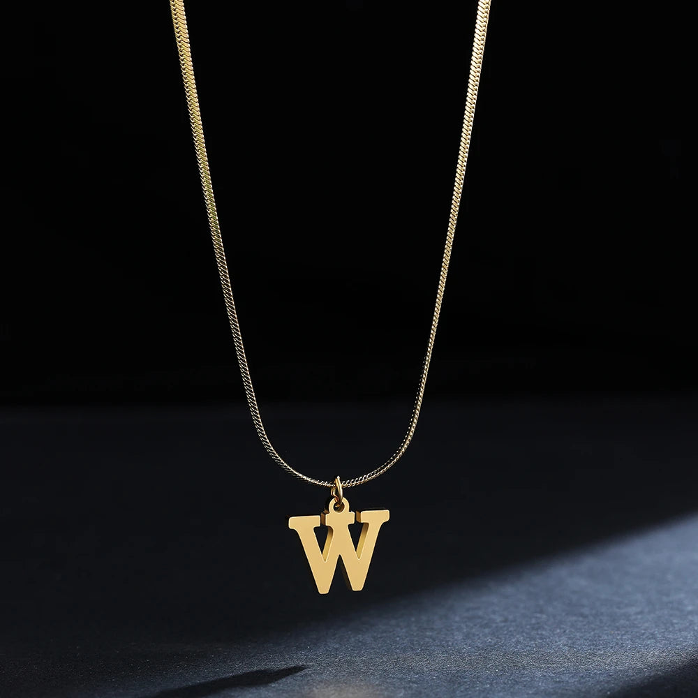 Golden Initial Necklace