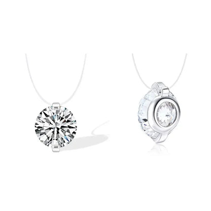 S925 1-3 Carat Moissanite Invisible Necklace