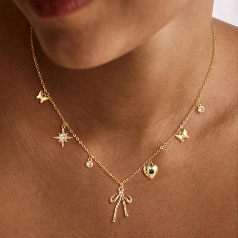 Dainty Paperclip Chain Charm Necklace