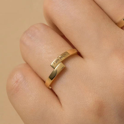 Adjustable "I Am Yours & You Are Mine" Couples Rings Set