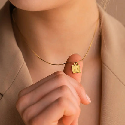 Letter Square Necklace