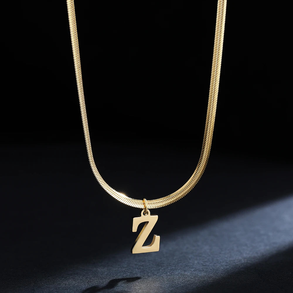 Golden Initial Necklace