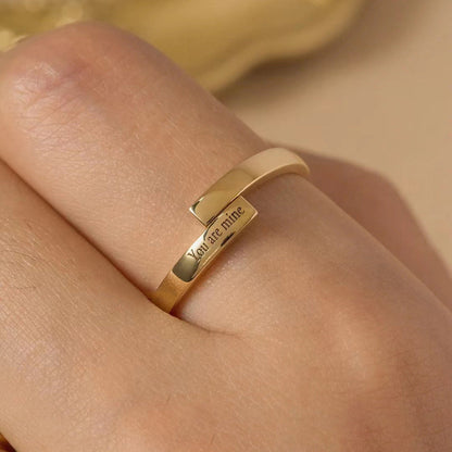 Adjustable "I Am Yours & You Are Mine" Couples Rings Set