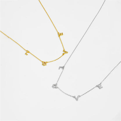 Liefdesbrief ketting - 925 sterling zilver