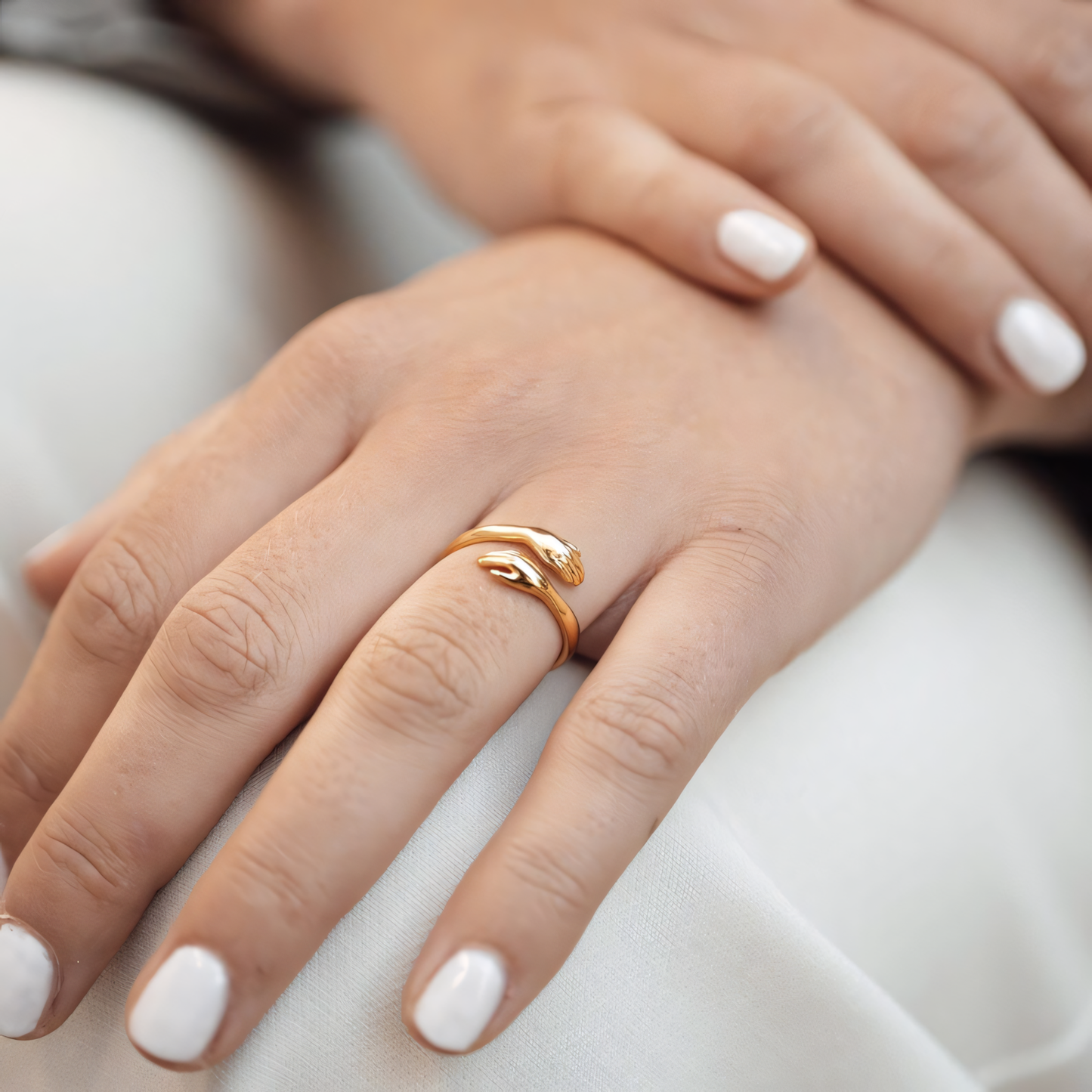 Love Warm Embrace Hug Ring