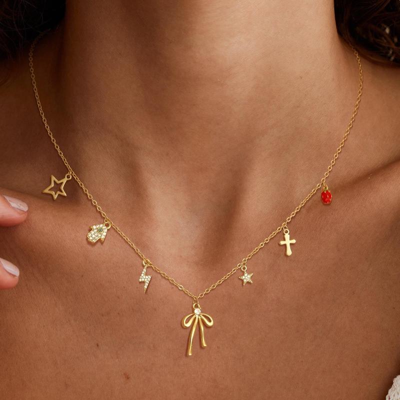 Dainty Paperclip Chain Charm Necklace