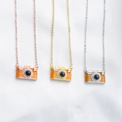 Dainty Camera Custom Personalized Necklace