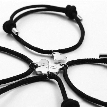 4pc Magnetic Heart Rope Bracelets