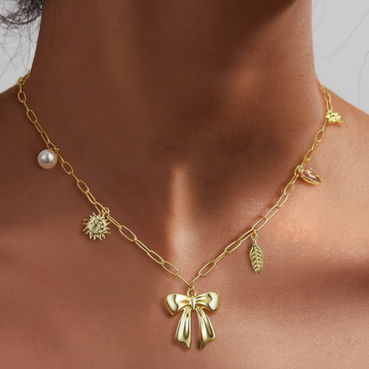 Dainty Paperclip Chain Charm Necklace