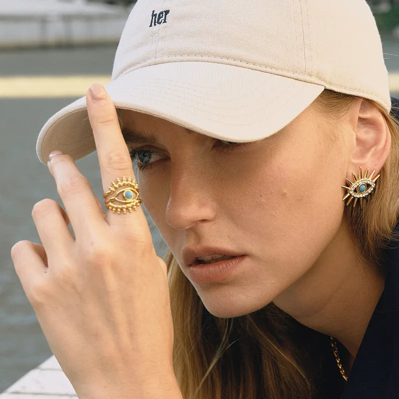 Lucky Zircon Blue Earrings