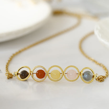 Dainty Handmade Zodiac Stones Necklace