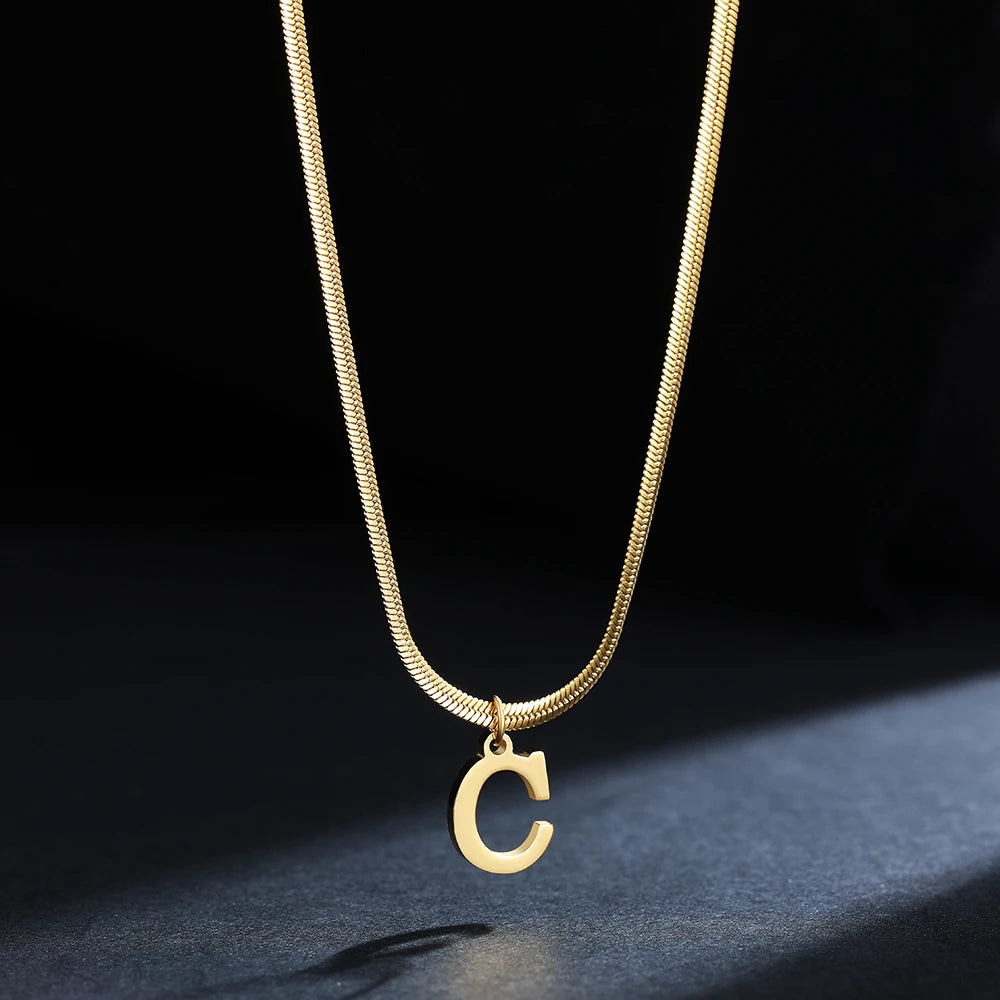 Golden Initial Necklace
