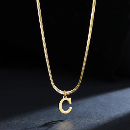 Golden Initial Necklace