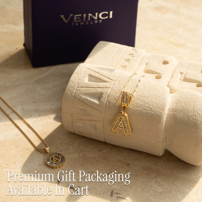 2pc 14k Diamond Letter Initial Necklaces