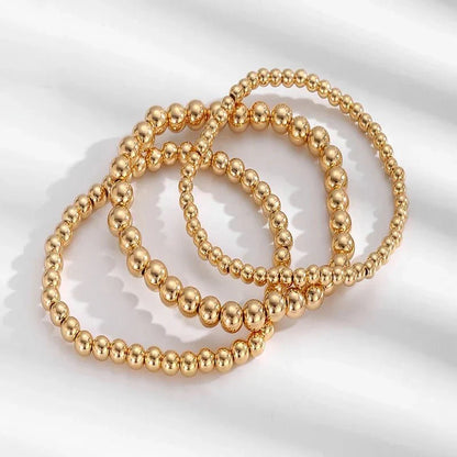 7pcs Gold Beaded Bracelet Stack