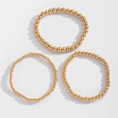 7pcs Gold Beaded Bracelet Stack