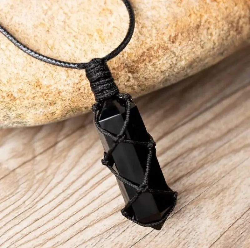 Energetic Protection Obsidian Stone Necklace