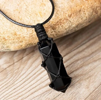 Energetic Protection Obsidian Stone Necklace