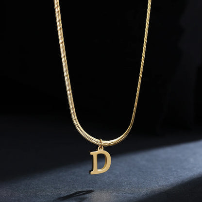 Golden Initial Necklace