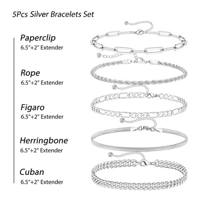 5pc Classic Bracelets Stack