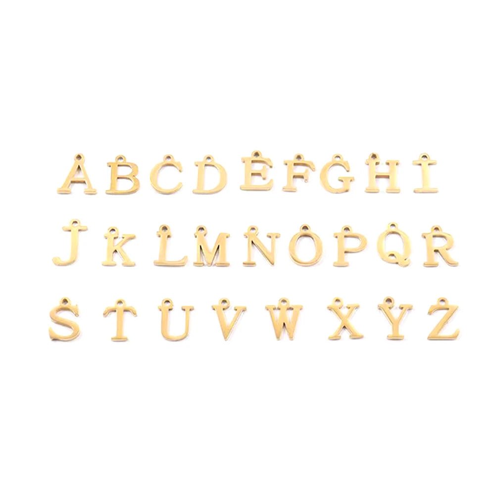 Paperclip Letter Initial Circle Lock Clasp Necklace With Pearl Charm