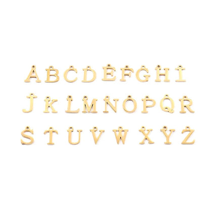 Paperclip Letter Initial Circle Lock Clasp Necklace With Pearl Charm