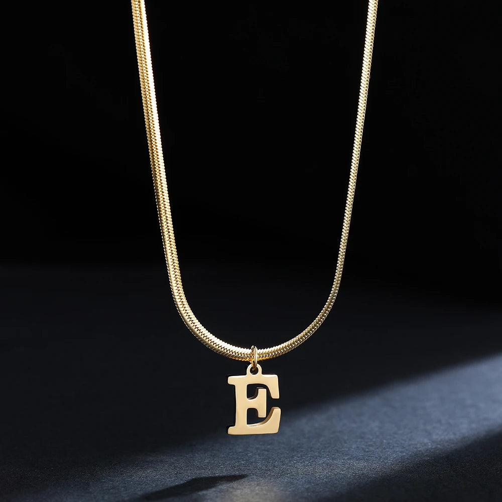 Golden Initial Necklace