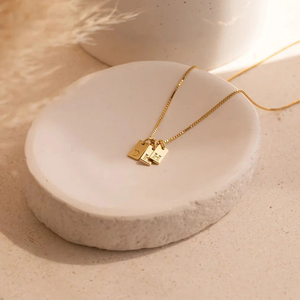 Letter Square Necklace