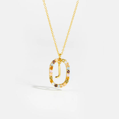 Moissanite Letter Ketting 925 Sterling Zilver