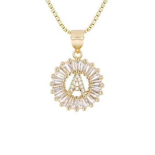 Circle Initial Necklace