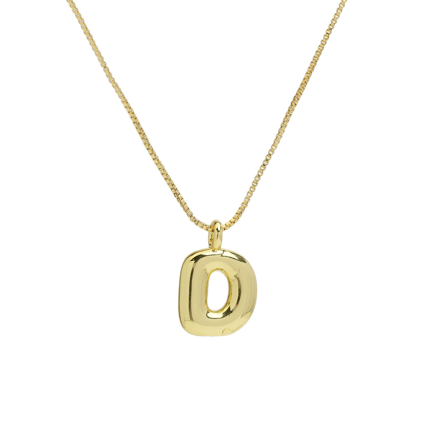 Chunky Feminine Letter Initial Necklace