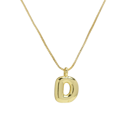 Chunky Feminine Letter Initial Necklace