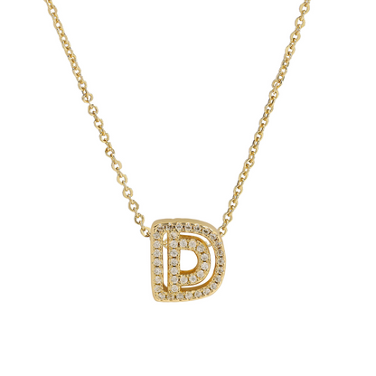 Dazzling Diamond Initial Necklace