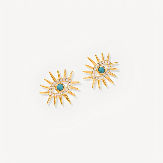 Lucky Zircon Blue Earrings