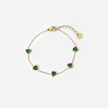 Emerald Heart Bracelet