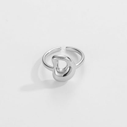 Cute Bubble Letter Initial Ring