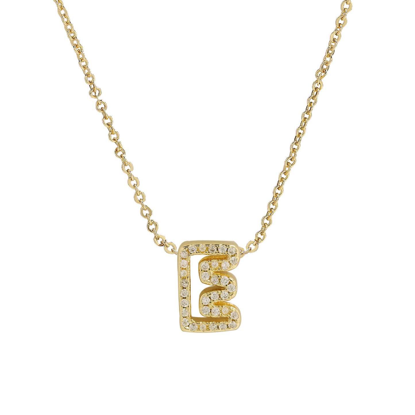 Dazzling Diamond Initial Necklace